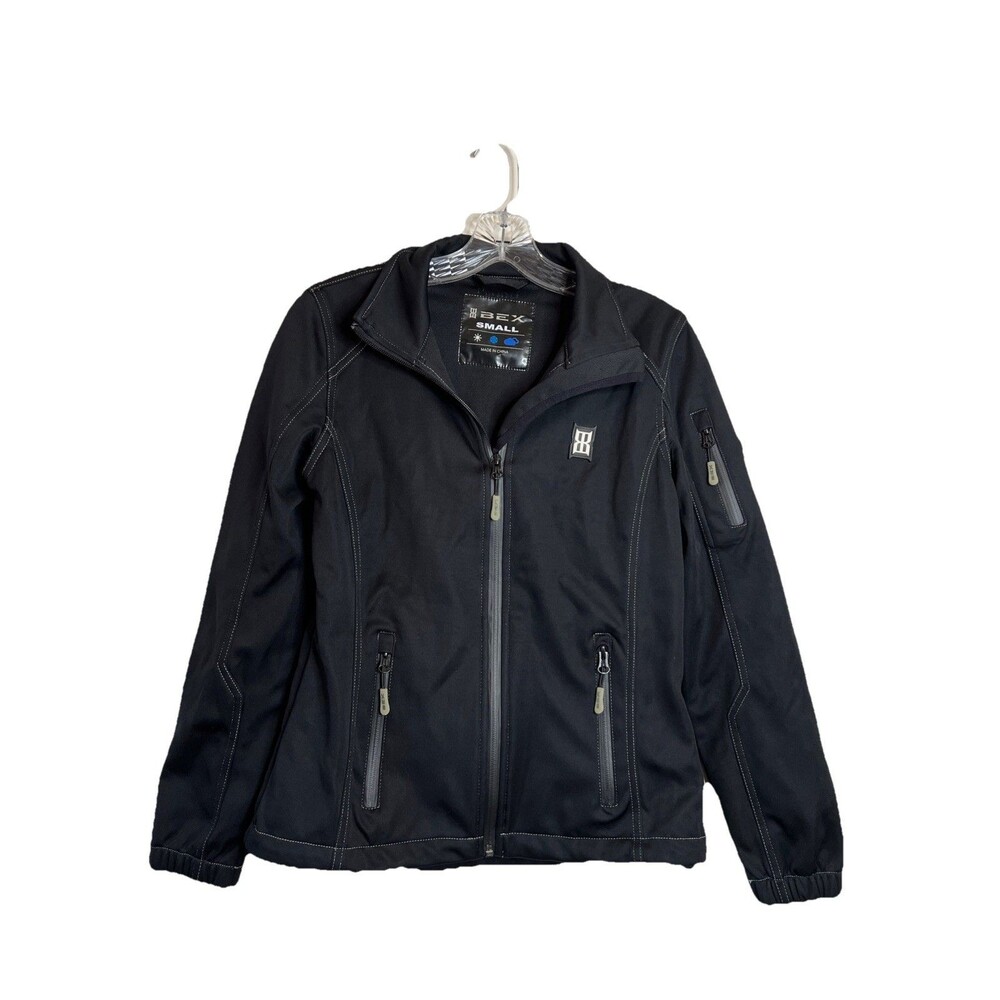 BEX Soft Shell Black Zip Up Jacket Size Small‎